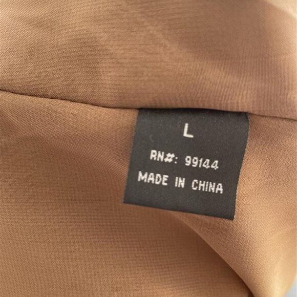 Vtg Y2K Anthropologie Lapis 100% Silk Floral Appliqué Brown Pink Skirt Sz Large - Picture 10 of 10